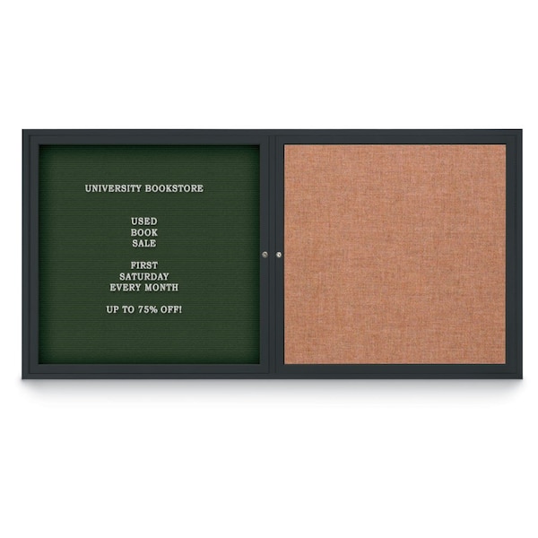 Corkboard, 72"x36", Amethyst/Black